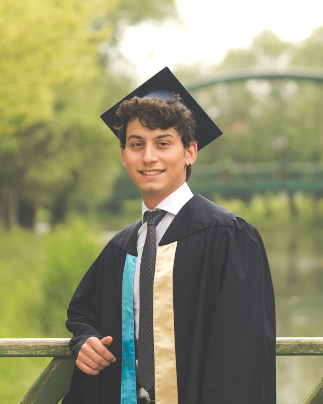 Graduate from scholarship program example.